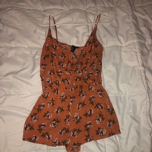 Forever 21- Orange Floral Romper